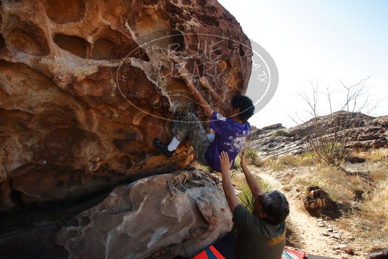 Bouldering in Hueco Tanks on 12/26/2019 with Blue Lizard Climbing and Yoga

Filename: SRM_20191226_1147010.jpg
Aperture: f/10.0
Shutter Speed: 1/320
Body: Canon EOS-1D Mark II
Lens: Canon EF 16-35mm f/2.8 L