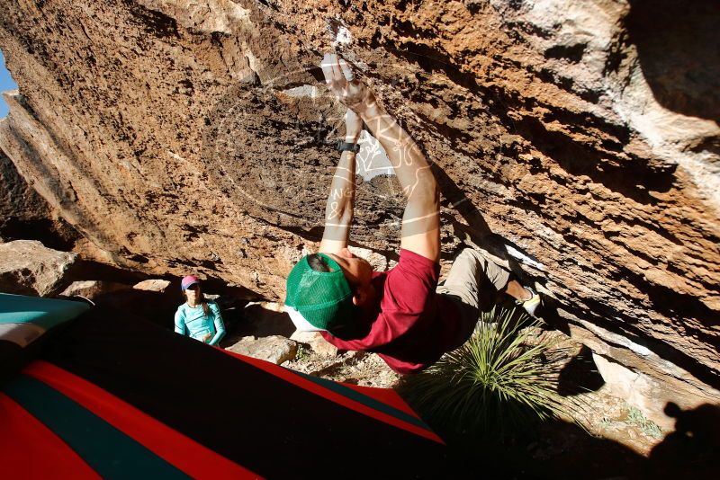 Bouldering in Hueco Tanks on 12/26/2019 with Blue Lizard Climbing and Yoga

Filename: SRM_20191226_1509450.jpg
Aperture: f/5.0
Shutter Speed: 1/400
Body: Canon EOS-1D Mark II
Lens: Canon EF 16-35mm f/2.8 L