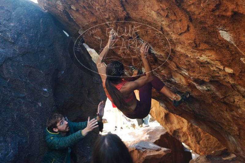 Bouldering in Hueco Tanks on 12/26/2019 with Blue Lizard Climbing and Yoga

Filename: SRM_20191226_1707490.jpg
Aperture: f/3.5
Shutter Speed: 1/320
Body: Canon EOS-1D Mark II
Lens: Canon EF 50mm f/1.8 II