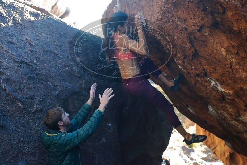 Bouldering in Hueco Tanks on 12/26/2019 with Blue Lizard Climbing and Yoga

Filename: SRM_20191226_1707591.jpg
Aperture: f/4.5
Shutter Speed: 1/320
Body: Canon EOS-1D Mark II
Lens: Canon EF 50mm f/1.8 II