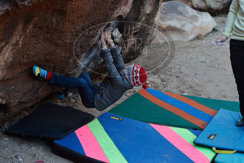 Bouldering in Hueco Tanks on 12/27/2019 with Blue Lizard Climbing and Yoga

Filename: SRM_20191227_1022090.jpg
Aperture: f/3.2
Shutter Speed: 1/320
Body: Canon EOS-1D Mark II
Lens: Canon EF 50mm f/1.8 II