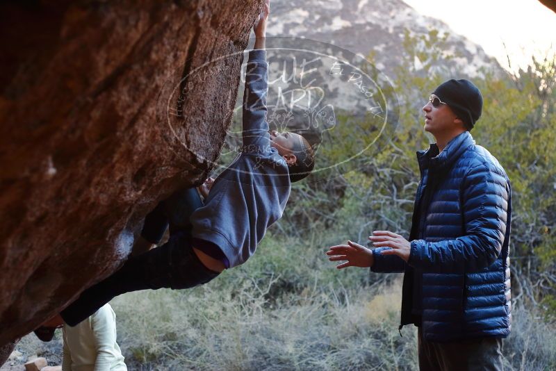 Bouldering in Hueco Tanks on 12/27/2019 with Blue Lizard Climbing and Yoga

Filename: SRM_20191227_1026490.jpg
Aperture: f/2.8
Shutter Speed: 1/320
Body: Canon EOS-1D Mark II
Lens: Canon EF 50mm f/1.8 II