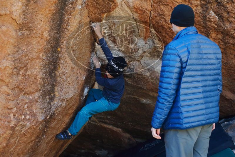 Bouldering in Hueco Tanks on 12/27/2019 with Blue Lizard Climbing and Yoga

Filename: SRM_20191227_1042210.jpg
Aperture: f/3.5
Shutter Speed: 1/320
Body: Canon EOS-1D Mark II
Lens: Canon EF 50mm f/1.8 II