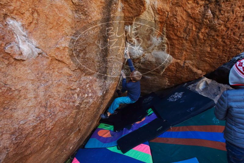 Bouldering in Hueco Tanks on 12/27/2019 with Blue Lizard Climbing and Yoga

Filename: SRM_20191227_1114240.jpg
Aperture: f/5.6
Shutter Speed: 1/250
Body: Canon EOS-1D Mark II
Lens: Canon EF 16-35mm f/2.8 L