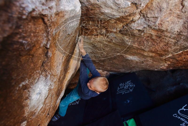 Bouldering in Hueco Tanks on 12/27/2019 with Blue Lizard Climbing and Yoga

Filename: SRM_20191227_1116060.jpg
Aperture: f/4.0
Shutter Speed: 1/250
Body: Canon EOS-1D Mark II
Lens: Canon EF 16-35mm f/2.8 L