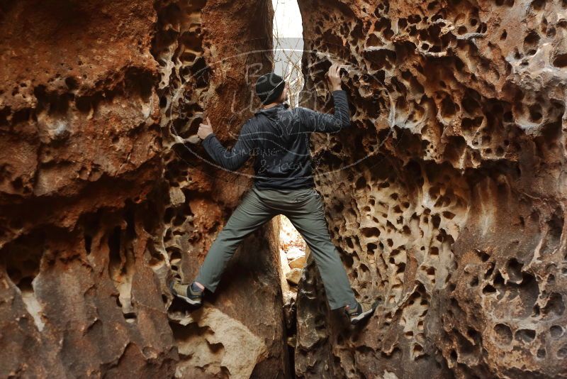 Bouldering in Hueco Tanks on 12/27/2019 with Blue Lizard Climbing and Yoga

Filename: SRM_20191227_1610420.jpg
Aperture: f/3.5
Shutter Speed: 1/125
Body: Canon EOS-1D Mark II
Lens: Canon EF 50mm f/1.8 II