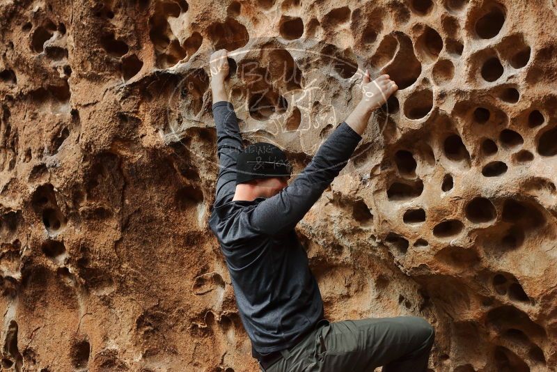 Bouldering in Hueco Tanks on 12/27/2019 with Blue Lizard Climbing and Yoga

Filename: SRM_20191227_1611510.jpg
Aperture: f/4.0
Shutter Speed: 1/125
Body: Canon EOS-1D Mark II
Lens: Canon EF 50mm f/1.8 II