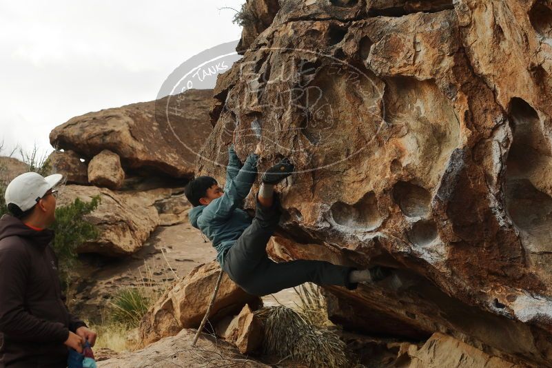 Bouldering in Hueco Tanks on 12/28/2019 with Blue Lizard Climbing and Yoga

Filename: SRM_20191228_1105130.jpg
Aperture: f/5.0
Shutter Speed: 1/250
Body: Canon EOS-1D Mark II
Lens: Canon EF 50mm f/1.8 II