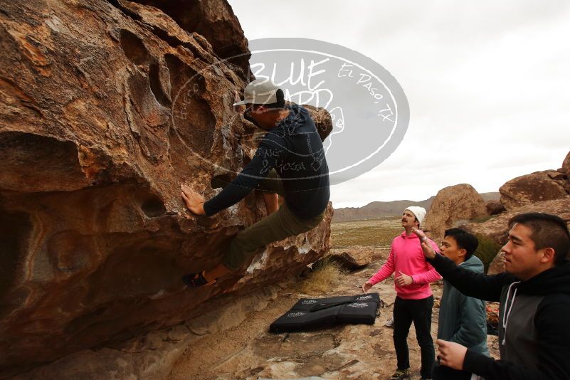 Bouldering in Hueco Tanks on 12/28/2019 with Blue Lizard Climbing and Yoga

Filename: SRM_20191228_1123170.jpg
Aperture: f/6.3
Shutter Speed: 1/400
Body: Canon EOS-1D Mark II
Lens: Canon EF 16-35mm f/2.8 L