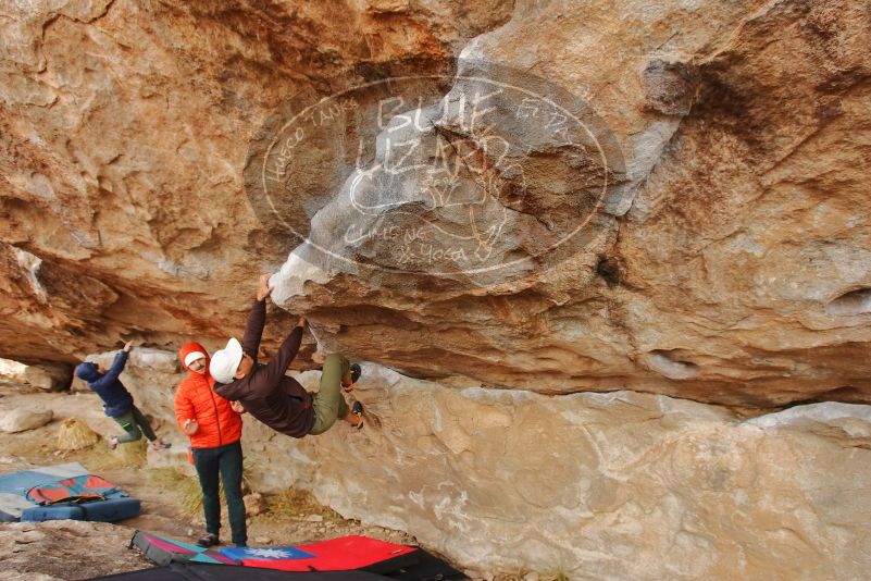 Bouldering in Hueco Tanks on 12/28/2019 with Blue Lizard Climbing and Yoga

Filename: SRM_20191228_1214080.jpg
Aperture: f/5.6
Shutter Speed: 1/250
Body: Canon EOS-1D Mark II
Lens: Canon EF 16-35mm f/2.8 L