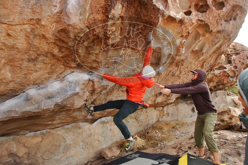Bouldering in Hueco Tanks on 12/28/2019 with Blue Lizard Climbing and Yoga

Filename: SRM_20191228_1235310.jpg
Aperture: f/6.3
Shutter Speed: 1/250
Body: Canon EOS-1D Mark II
Lens: Canon EF 16-35mm f/2.8 L
