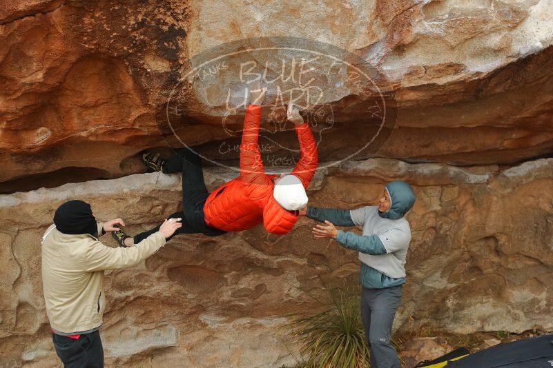 Bouldering in Hueco Tanks on 12/28/2019 with Blue Lizard Climbing and Yoga

Filename: SRM_20191228_1304310.jpg
Aperture: f/4.5
Shutter Speed: 1/500
Body: Canon EOS-1D Mark II
Lens: Canon EF 50mm f/1.8 II