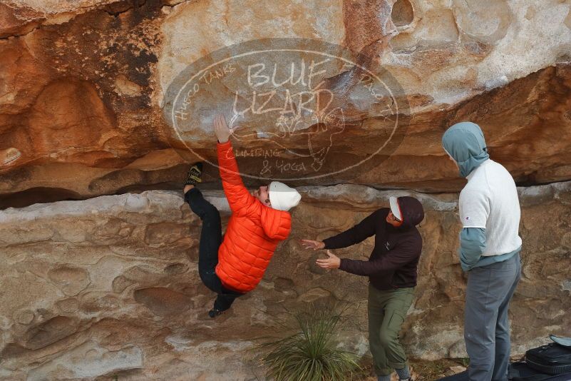 Bouldering in Hueco Tanks on 12/28/2019 with Blue Lizard Climbing and Yoga

Filename: SRM_20191228_1320380.jpg
Aperture: f/5.6
Shutter Speed: 1/400
Body: Canon EOS-1D Mark II
Lens: Canon EF 50mm f/1.8 II