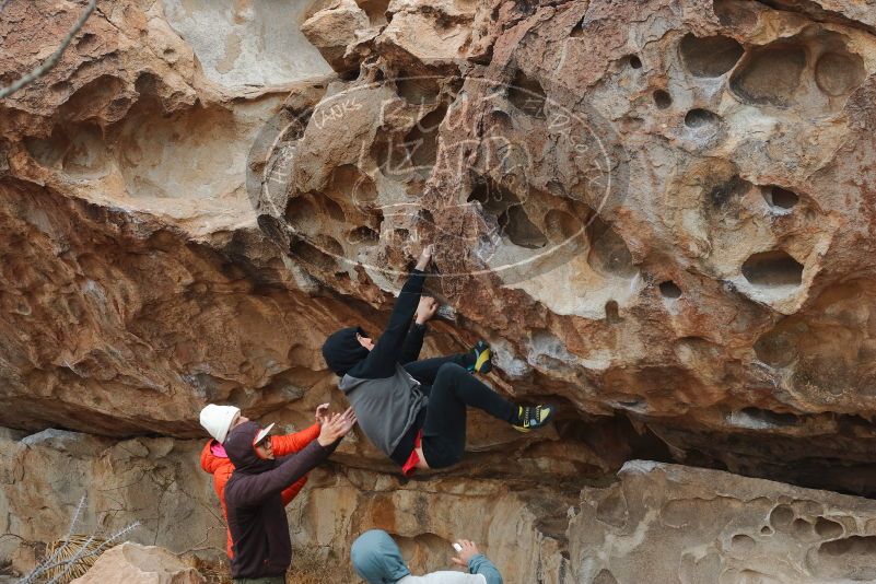 Bouldering in Hueco Tanks on 12/28/2019 with Blue Lizard Climbing and Yoga

Filename: SRM_20191228_1342500.jpg
Aperture: f/5.0
Shutter Speed: 1/400
Body: Canon EOS-1D Mark II
Lens: Canon EF 50mm f/1.8 II
