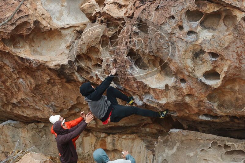 Bouldering in Hueco Tanks on 12/28/2019 with Blue Lizard Climbing and Yoga

Filename: SRM_20191228_1342510.jpg
Aperture: f/5.0
Shutter Speed: 1/400
Body: Canon EOS-1D Mark II
Lens: Canon EF 50mm f/1.8 II