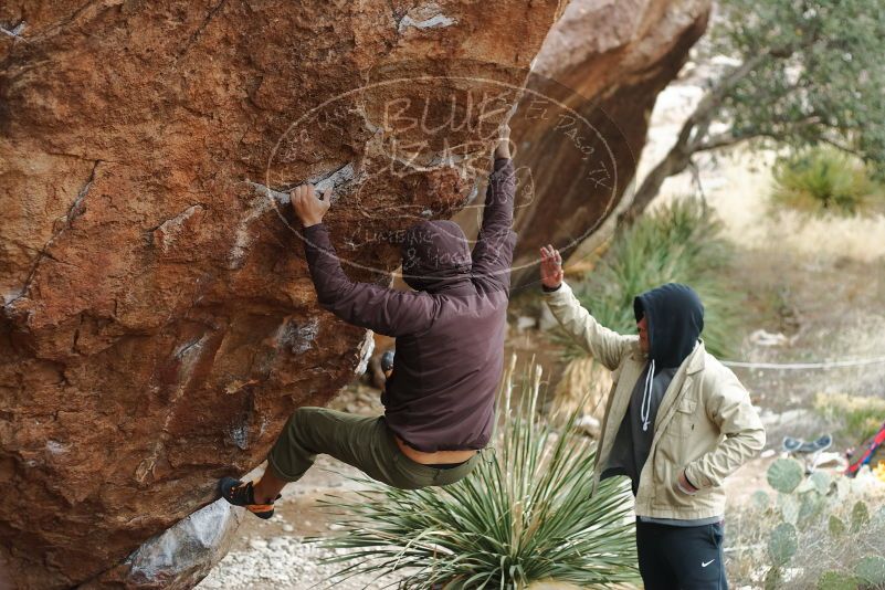 Bouldering in Hueco Tanks on 12/28/2019 with Blue Lizard Climbing and Yoga

Filename: SRM_20191228_1419100.jpg
Aperture: f/2.8
Shutter Speed: 1/400
Body: Canon EOS-1D Mark II
Lens: Canon EF 50mm f/1.8 II