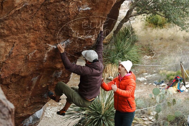 Bouldering in Hueco Tanks on 12/28/2019 with Blue Lizard Climbing and Yoga

Filename: SRM_20191228_1425550.jpg
Aperture: f/5.0
Shutter Speed: 1/200
Body: Canon EOS-1D Mark II
Lens: Canon EF 50mm f/1.8 II