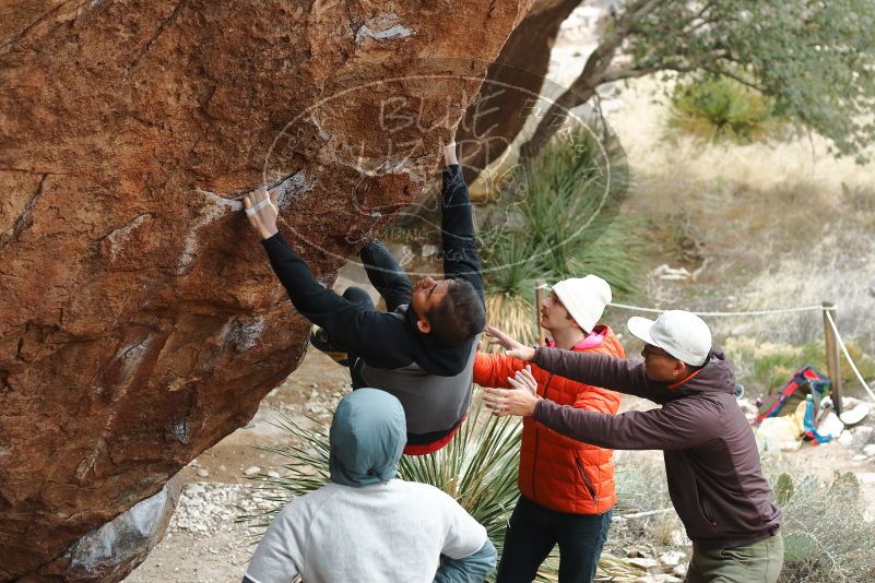 Bouldering in Hueco Tanks on 12/28/2019 with Blue Lizard Climbing and Yoga

Filename: SRM_20191228_1433320.jpg
Aperture: f/3.5
Shutter Speed: 1/250
Body: Canon EOS-1D Mark II
Lens: Canon EF 50mm f/1.8 II