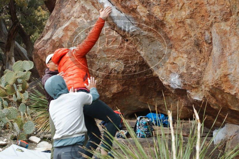 Bouldering in Hueco Tanks on 12/28/2019 with Blue Lizard Climbing and Yoga

Filename: SRM_20191228_1440430.jpg
Aperture: f/3.2
Shutter Speed: 1/250
Body: Canon EOS-1D Mark II
Lens: Canon EF 50mm f/1.8 II