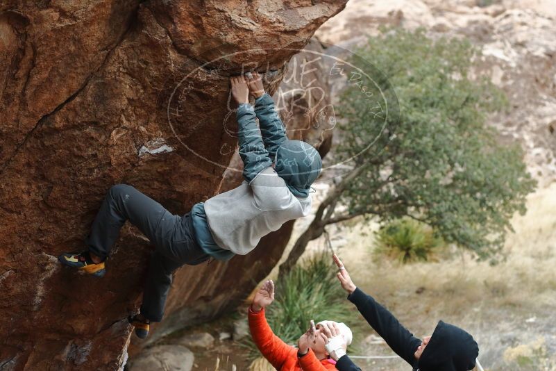 Bouldering in Hueco Tanks on 12/28/2019 with Blue Lizard Climbing and Yoga

Filename: SRM_20191228_1444390.jpg
Aperture: f/3.5
Shutter Speed: 1/250
Body: Canon EOS-1D Mark II
Lens: Canon EF 50mm f/1.8 II