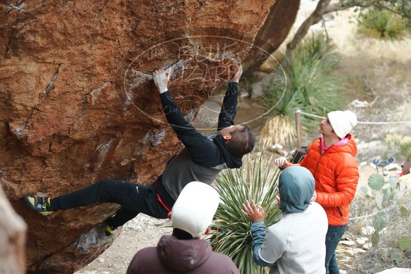 Bouldering in Hueco Tanks on 12/28/2019 with Blue Lizard Climbing and Yoga

Filename: SRM_20191228_1449460.jpg
Aperture: f/2.8
Shutter Speed: 1/320
Body: Canon EOS-1D Mark II
Lens: Canon EF 50mm f/1.8 II