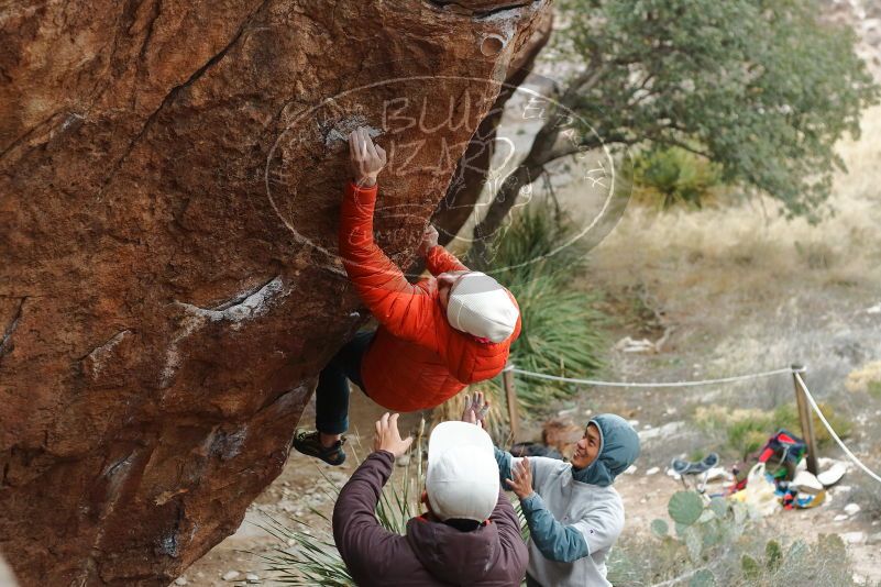 Bouldering in Hueco Tanks on 12/28/2019 with Blue Lizard Climbing and Yoga

Filename: SRM_20191228_1452110.jpg
Aperture: f/3.2
Shutter Speed: 1/320
Body: Canon EOS-1D Mark II
Lens: Canon EF 50mm f/1.8 II