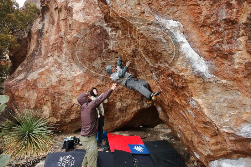 Bouldering in Hueco Tanks on 12/28/2019 with Blue Lizard Climbing and Yoga

Filename: SRM_20191228_1537530.jpg
Aperture: f/5.0
Shutter Speed: 1/250
Body: Canon EOS-1D Mark II
Lens: Canon EF 16-35mm f/2.8 L