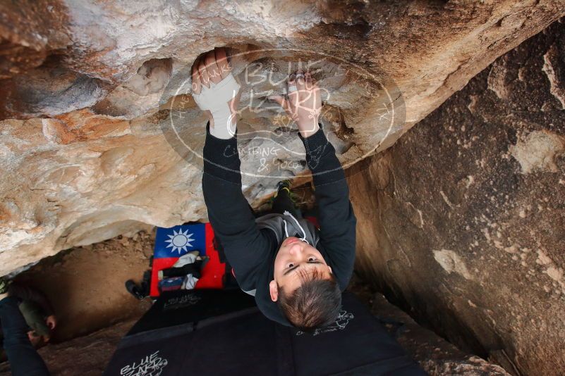 Bouldering in Hueco Tanks on 12/28/2019 with Blue Lizard Climbing and Yoga

Filename: SRM_20191228_1618111.jpg
Aperture: f/5.6
Shutter Speed: 1/250
Body: Canon EOS-1D Mark II
Lens: Canon EF 16-35mm f/2.8 L