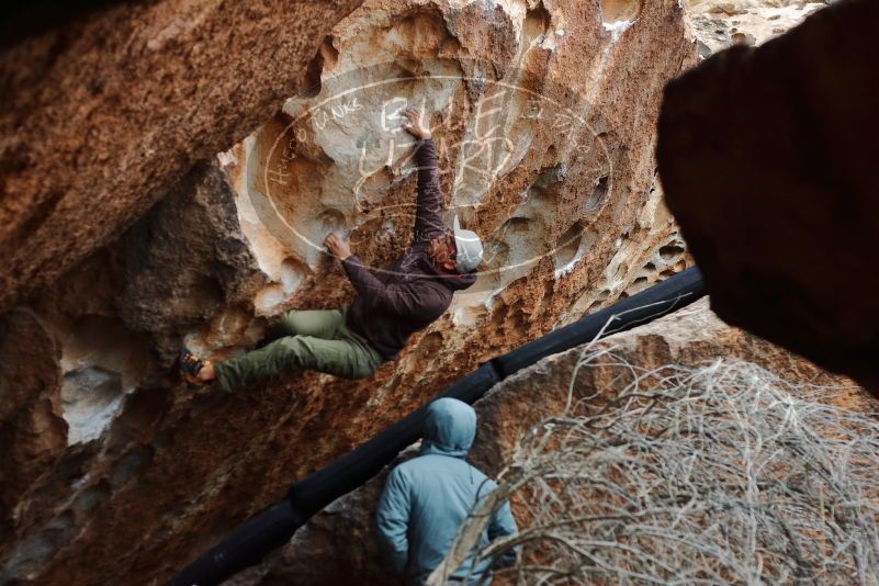 Bouldering in Hueco Tanks on 12/28/2019 with Blue Lizard Climbing and Yoga

Filename: SRM_20191228_1707280.jpg
Aperture: f/3.2
Shutter Speed: 1/250
Body: Canon EOS-1D Mark II
Lens: Canon EF 50mm f/1.8 II