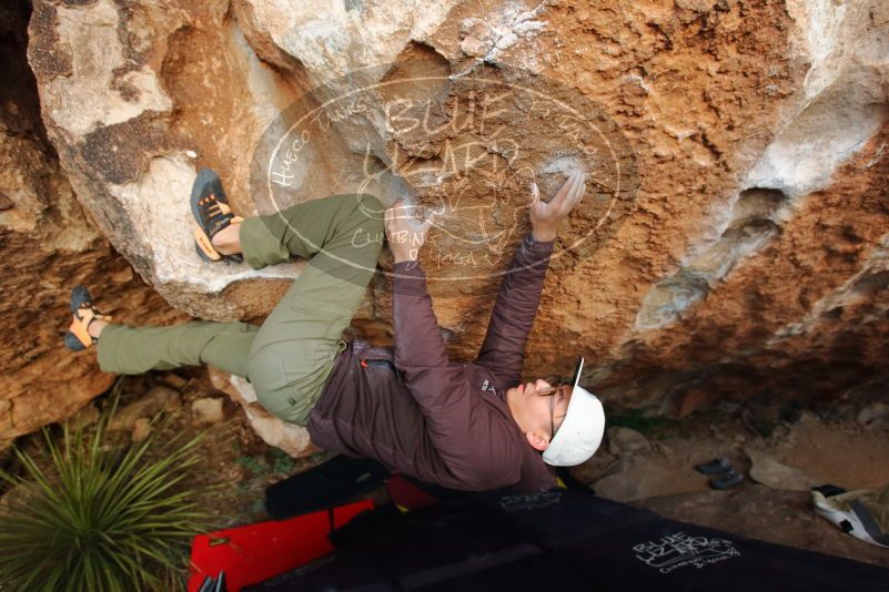 Bouldering in Hueco Tanks on 12/28/2019 with Blue Lizard Climbing and Yoga

Filename: SRM_20191228_1746000.jpg
Aperture: f/4.0
Shutter Speed: 1/250
Body: Canon EOS-1D Mark II
Lens: Canon EF 16-35mm f/2.8 L