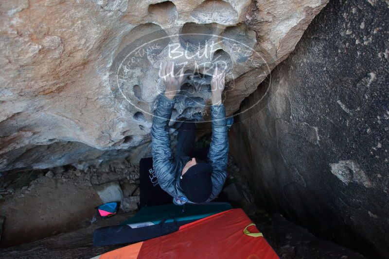 Bouldering in Hueco Tanks on 12/29/2019 with Blue Lizard Climbing and Yoga

Filename: SRM_20191229_1053360.jpg
Aperture: f/3.2
Shutter Speed: 1/250
Body: Canon EOS-1D Mark II
Lens: Canon EF 16-35mm f/2.8 L