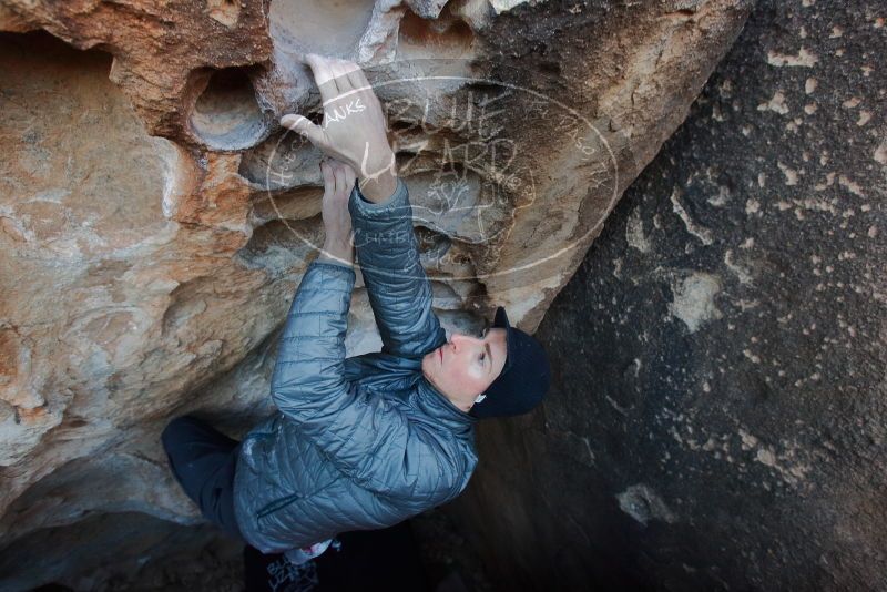 Bouldering in Hueco Tanks on 12/29/2019 with Blue Lizard Climbing and Yoga

Filename: SRM_20191229_1053480.jpg
Aperture: f/4.5
Shutter Speed: 1/250
Body: Canon EOS-1D Mark II
Lens: Canon EF 16-35mm f/2.8 L
