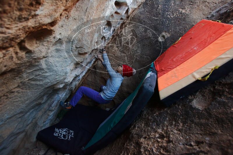 Bouldering in Hueco Tanks on 12/29/2019 with Blue Lizard Climbing and Yoga

Filename: SRM_20191229_1057210.jpg
Aperture: f/3.2
Shutter Speed: 1/250
Body: Canon EOS-1D Mark II
Lens: Canon EF 16-35mm f/2.8 L