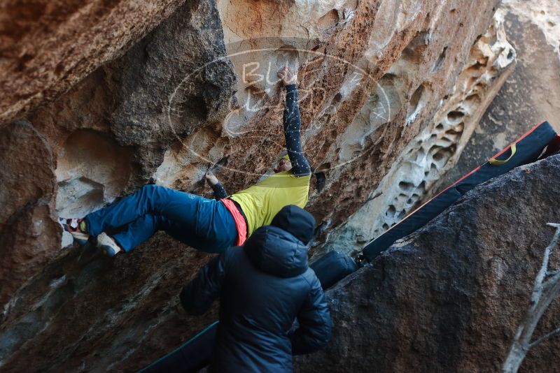 Bouldering in Hueco Tanks on 12/29/2019 with Blue Lizard Climbing and Yoga

Filename: SRM_20191229_1116240.jpg
Aperture: f/3.2
Shutter Speed: 1/250
Body: Canon EOS-1D Mark II
Lens: Canon EF 50mm f/1.8 II
