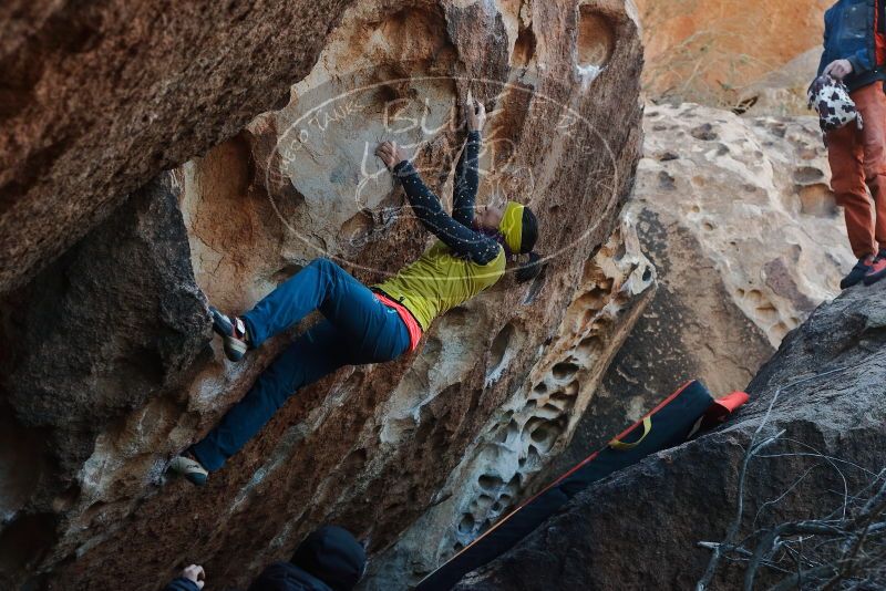 Bouldering in Hueco Tanks on 12/29/2019 with Blue Lizard Climbing and Yoga

Filename: SRM_20191229_1116320.jpg
Aperture: f/4.5
Shutter Speed: 1/250
Body: Canon EOS-1D Mark II
Lens: Canon EF 50mm f/1.8 II