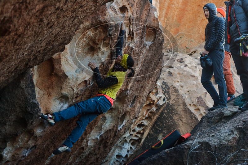 Bouldering in Hueco Tanks on 12/29/2019 with Blue Lizard Climbing and Yoga

Filename: SRM_20191229_1116360.jpg
Aperture: f/5.0
Shutter Speed: 1/250
Body: Canon EOS-1D Mark II
Lens: Canon EF 50mm f/1.8 II