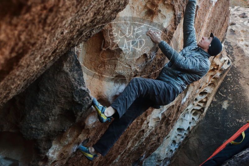 Bouldering in Hueco Tanks on 12/29/2019 with Blue Lizard Climbing and Yoga

Filename: SRM_20191229_1121560.jpg
Aperture: f/4.0
Shutter Speed: 1/250
Body: Canon EOS-1D Mark II
Lens: Canon EF 50mm f/1.8 II
