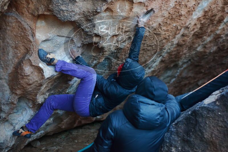 Bouldering in Hueco Tanks on 12/29/2019 with Blue Lizard Climbing and Yoga

Filename: SRM_20191229_1137360.jpg
Aperture: f/2.5
Shutter Speed: 1/250
Body: Canon EOS-1D Mark II
Lens: Canon EF 50mm f/1.8 II