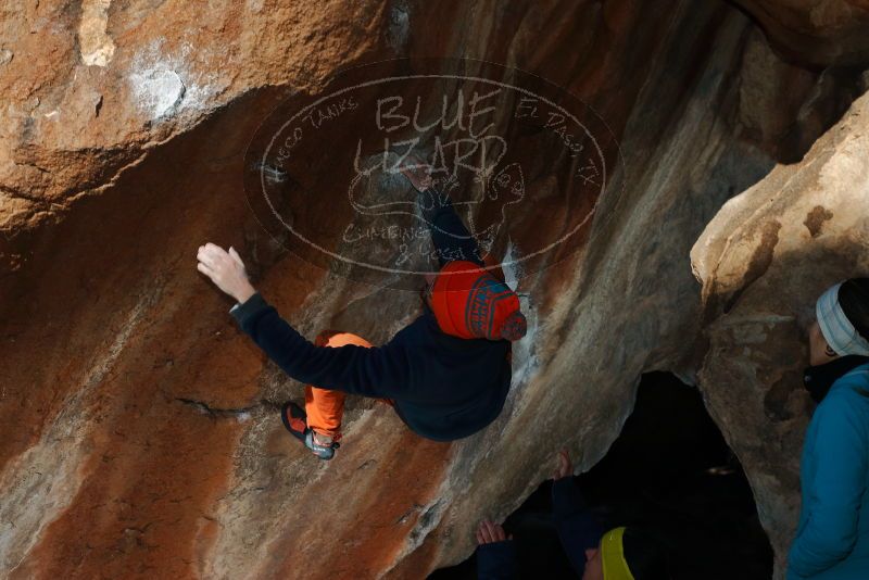 Bouldering in Hueco Tanks on 12/29/2019 with Blue Lizard Climbing and Yoga

Filename: SRM_20191229_1149330.jpg
Aperture: f/8.0
Shutter Speed: 1/250
Body: Canon EOS-1D Mark II
Lens: Canon EF 50mm f/1.8 II
