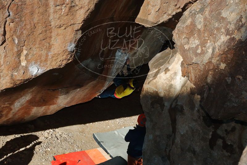 Bouldering in Hueco Tanks on 12/29/2019 with Blue Lizard Climbing and Yoga

Filename: SRM_20191229_1153120.jpg
Aperture: f/8.0
Shutter Speed: 1/250
Body: Canon EOS-1D Mark II
Lens: Canon EF 50mm f/1.8 II