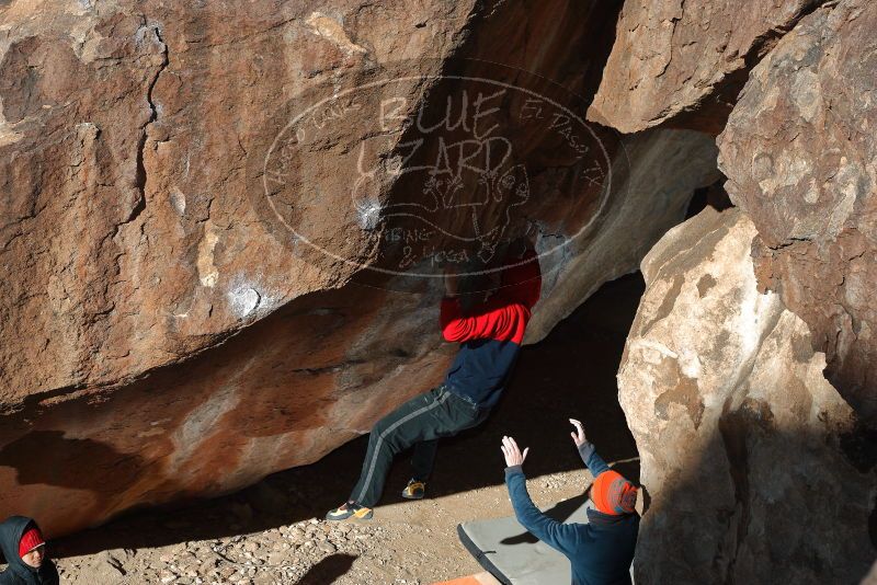 Bouldering in Hueco Tanks on 12/29/2019 with Blue Lizard Climbing and Yoga

Filename: SRM_20191229_1156410.jpg
Aperture: f/5.6
Shutter Speed: 1/250
Body: Canon EOS-1D Mark II
Lens: Canon EF 50mm f/1.8 II