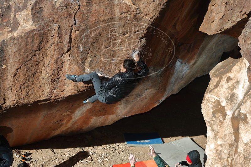 Bouldering in Hueco Tanks on 12/29/2019 with Blue Lizard Climbing and Yoga

Filename: SRM_20191229_1207020.jpg
Aperture: f/5.6
Shutter Speed: 1/250
Body: Canon EOS-1D Mark II
Lens: Canon EF 50mm f/1.8 II
