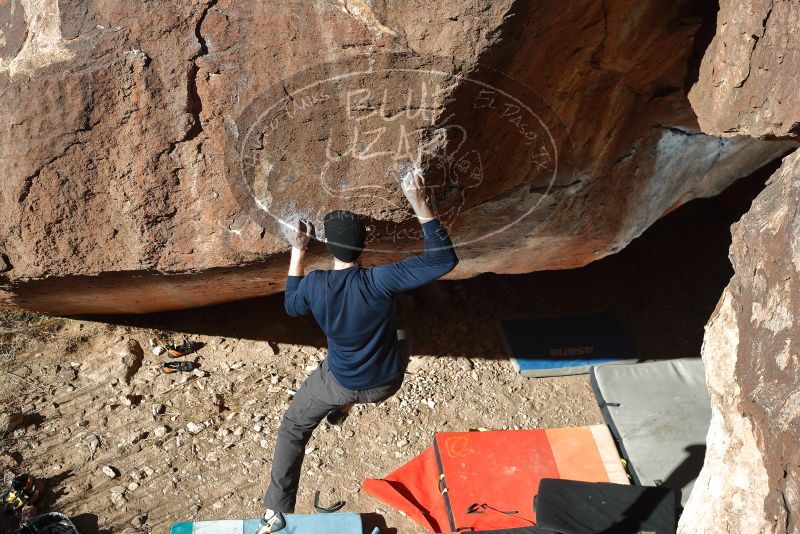 Bouldering in Hueco Tanks on 12/29/2019 with Blue Lizard Climbing and Yoga

Filename: SRM_20191229_1219070.jpg
Aperture: f/5.0
Shutter Speed: 1/250
Body: Canon EOS-1D Mark II
Lens: Canon EF 50mm f/1.8 II