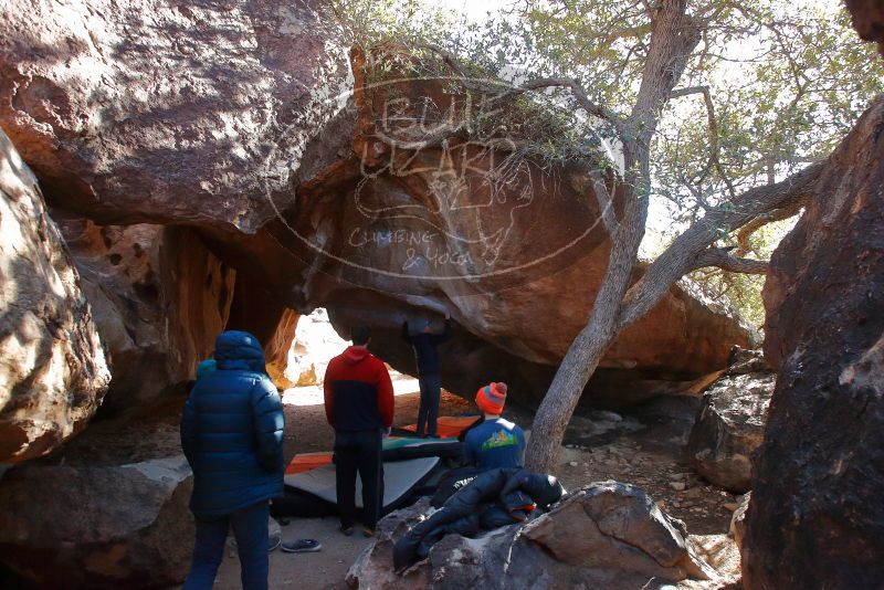 Bouldering in Hueco Tanks on 12/29/2019 with Blue Lizard Climbing and Yoga

Filename: SRM_20191229_1455250.jpg
Aperture: f/6.3
Shutter Speed: 1/250
Body: Canon EOS-1D Mark II
Lens: Canon EF 16-35mm f/2.8 L