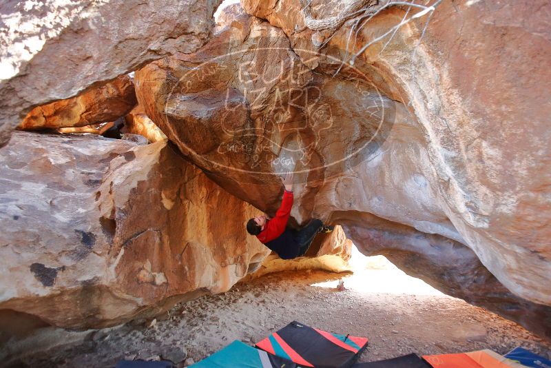 Bouldering in Hueco Tanks on 12/29/2019 with Blue Lizard Climbing and Yoga

Filename: SRM_20191229_1457050.jpg
Aperture: f/2.8
Shutter Speed: 1/250
Body: Canon EOS-1D Mark II
Lens: Canon EF 16-35mm f/2.8 L