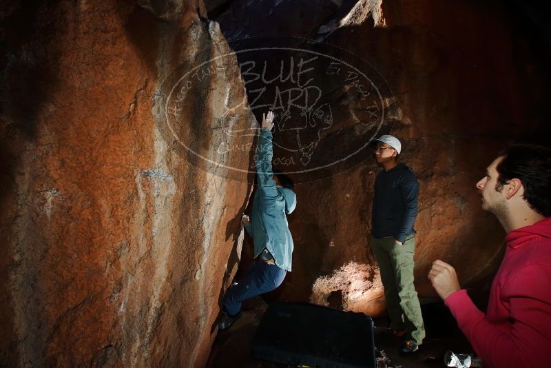 Bouldering in Hueco Tanks on 12/30/2019 with Blue Lizard Climbing and Yoga

Filename: SRM_20191230_1121310.jpg
Aperture: f/6.3
Shutter Speed: 1/250
Body: Canon EOS-1D Mark II
Lens: Canon EF 16-35mm f/2.8 L