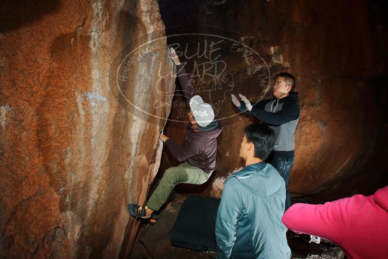 Bouldering in Hueco Tanks on 12/30/2019 with Blue Lizard Climbing and Yoga

Filename: SRM_20191230_1127510.jpg
Aperture: f/5.6
Shutter Speed: 1/250
Body: Canon EOS-1D Mark II
Lens: Canon EF 16-35mm f/2.8 L