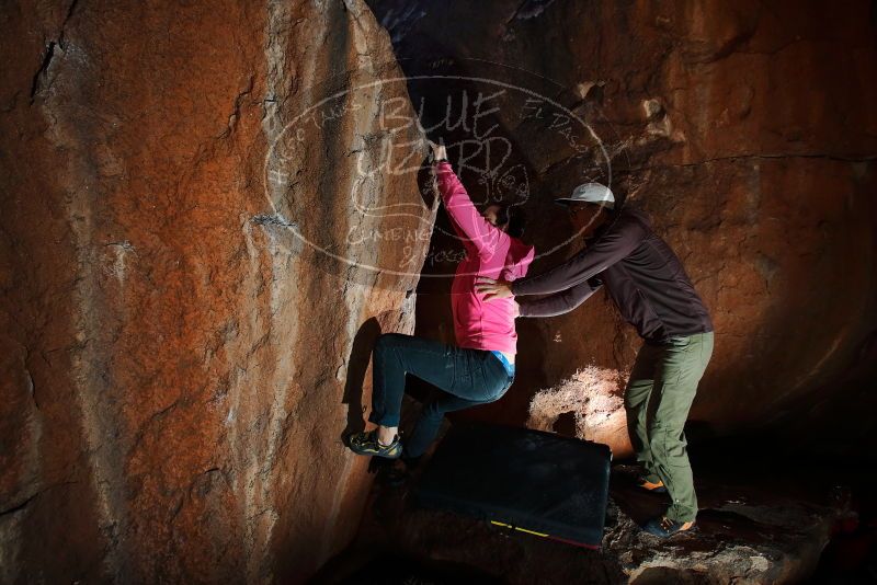 Bouldering in Hueco Tanks on 12/30/2019 with Blue Lizard Climbing and Yoga

Filename: SRM_20191230_1141370.jpg
Aperture: f/5.6
Shutter Speed: 1/250
Body: Canon EOS-1D Mark II
Lens: Canon EF 16-35mm f/2.8 L