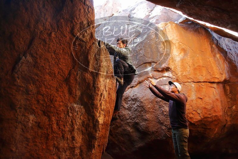 Bouldering in Hueco Tanks on 12/30/2019 with Blue Lizard Climbing and Yoga

Filename: SRM_20191230_1147370.jpg
Aperture: f/3.2
Shutter Speed: 1/250
Body: Canon EOS-1D Mark II
Lens: Canon EF 16-35mm f/2.8 L