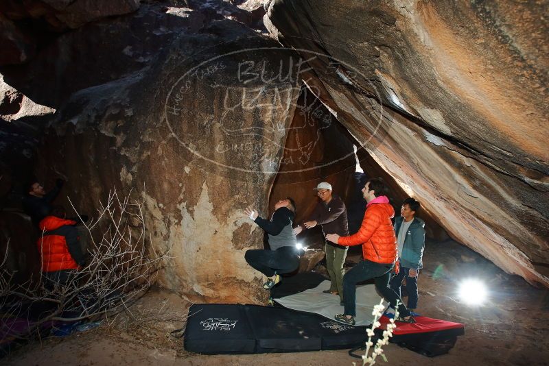 Bouldering in Hueco Tanks on 12/30/2019 with Blue Lizard Climbing and Yoga

Filename: SRM_20191230_1156050.jpg
Aperture: f/5.6
Shutter Speed: 1/250
Body: Canon EOS-1D Mark II
Lens: Canon EF 16-35mm f/2.8 L